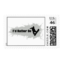 I'd Rather Be Snowboarding Stamps
