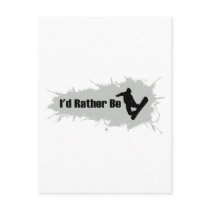 I'd Rather Be Snowboarding Post Card