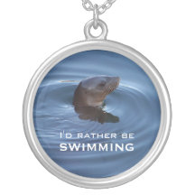 I'd Rather be Swimming Seal Necklace