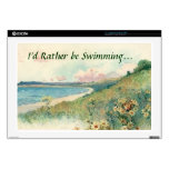 I'd Rather be Swimming Zazzle Skin Laptop Skins