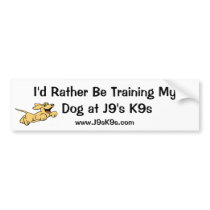 I'd Rather Be Training My Dog Bumper Sticker bumper stickers by j9sk9s I'd Rather Be Training My Dog Bumper Sticker bumper stickers