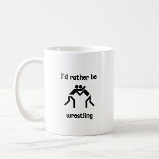I'd rather be wrestling mug
