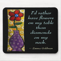 I'd rather have flowers... - Red Flower mousepad by folkartblonde I'd rather have flowers... - Red Flower mousepad