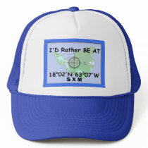 I'd Rither Be At 18.02'N 63.07'W hats