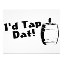 Id Tap Dat Beer Keg Custom Invitations