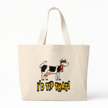 I'd Tip That Cow Canvas Bags