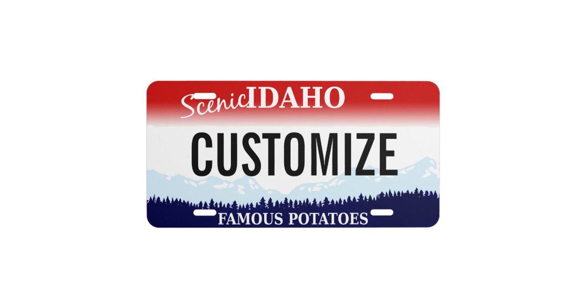 idaho-custom-license-plate-zazzle