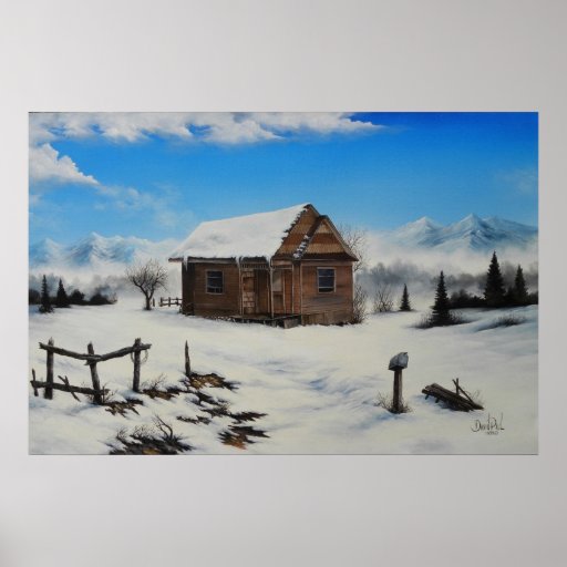 Idaho farm house Oil Painting by David Paul Poster Zazzle