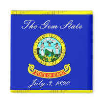Idaho Flag Magnet by deesbasenjis Idaho Flag Magnet