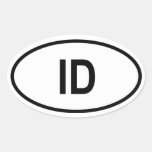 Idaho "ID" Oval Stickers