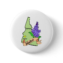Idaho Map - Pastel Pinback Button