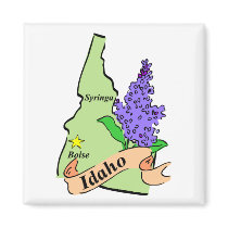 Idaho Map - Pastel Refrigerator Magnet