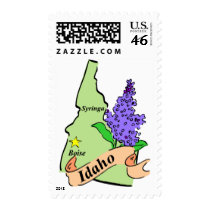 Idaho Map - Pastel Stamps