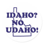 Idaho No Udaho Stickers