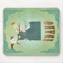 Idaho State Map – Green Mousepad