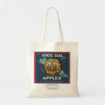 Idaho State Seal Apples Canvas Bag