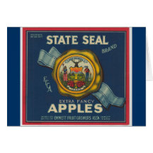 Idaho State Seal Apples Greeting Card