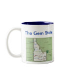 Idaho Symbols & Map Coffee Mug