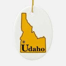 Idaho Udaho Christmas Ornaments