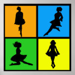 iDance Irish Dancer Silhouettes Print