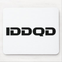 IDDQD - Doom, Gamer, Gaming, Video Games Mouse Pad