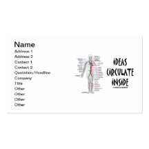 Ideas Circulate Inside (Circulatory System) Business Card Template