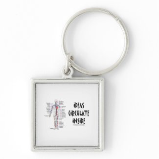 Ideas Circulate Inside (Circulatory System) keychain
