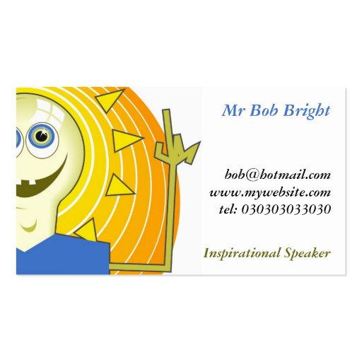 Ideas Man, Mr Bob Bright Business Card (front side)