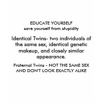 Identical or Fraternal Twins? t-shirts