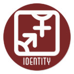 Identity : Both Round Dark Sticker