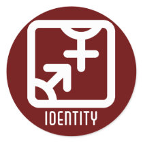 Identity : Both Round Dark Sticker