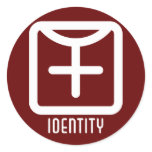 Identity : Female Round Dark Sticker