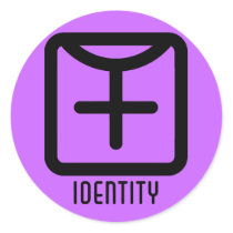 Identity : Female Round Light Sticker