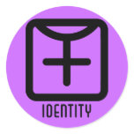 Identity : Female Round Light Sticker