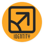 Identity : Male Round Light Sticker