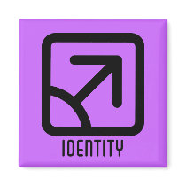 Identity : Male Square Light Magnet