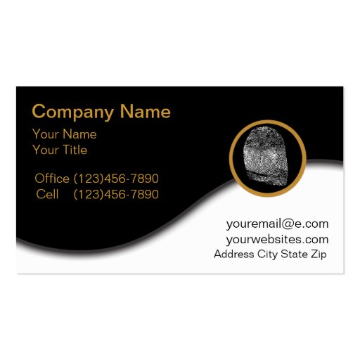 Identity Protection Business Cards (front side)