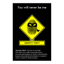 Identity Theft Security Awareness Poster posters