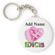 IDIC15 Keychain Pink Puzzle Heart Customize