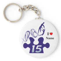 IDIC15 Love Blue Puzzle Keychain Customize Dup15q