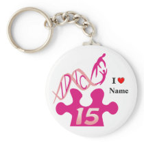 IDIC15 Love Pink Puzzle Keychain Customize Dup15q