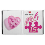 IDIC15 Pink Puzzle Heart iPad Folio Case Customize caseable cases
