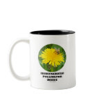 Idiosyncratic Pollinator Inside Bee On A Dandelion Mugs