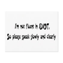 IDIOT postcards