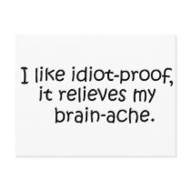 Idiot-Proof,Postcard