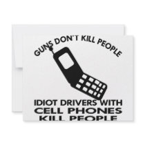 Idiots With Cell Phones Kill People Custom Invites