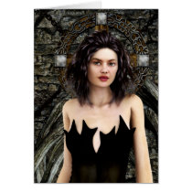 Idle Thoughts Gothic Artwork Card by darkdreams Idle Thoughts Gothic Artwork Card