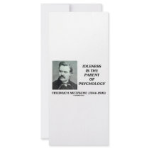 Idleness Is The Parent Of Psychology rack cards