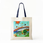 Idyllic Children's Landscape -- Paradise Binder Canvas Bags
