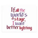 If All The World's A Stage I Want Better Lighting Post Cards